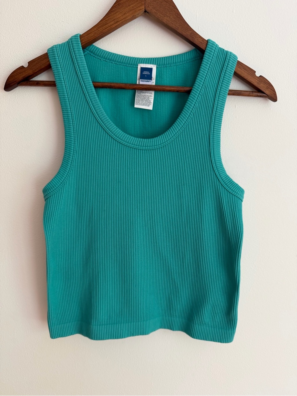 Old Navy Exhale Seamless Ribbed Tank Top Women’s Size Large Teal